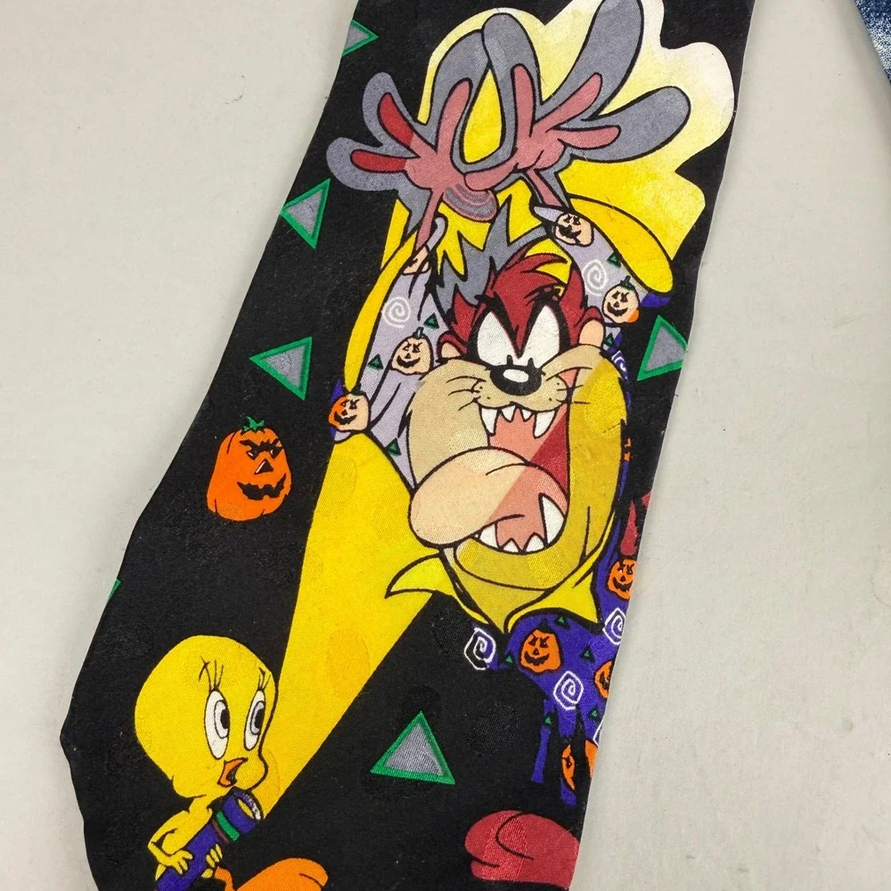 Halloween Tasmanian Devil Neckties Mens Vintage 1995 Halloween‎ Ghosts